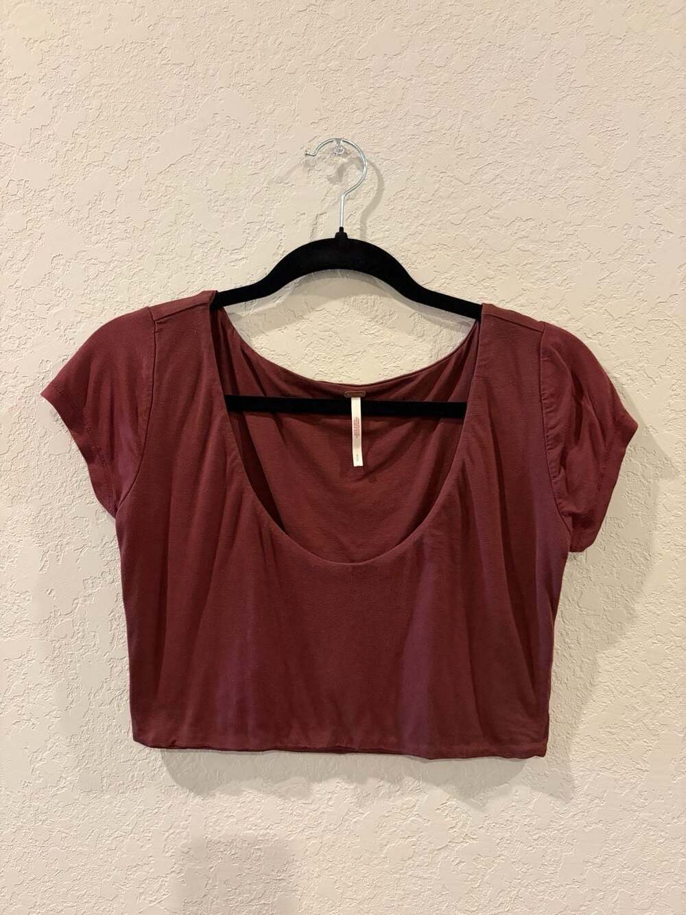 Free People Women's Short Sleeve Scoop Neck Crop Top